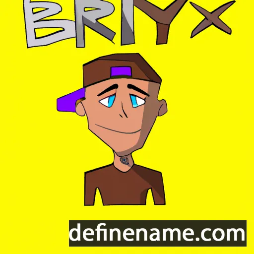 cartoon of the name Brixtyn