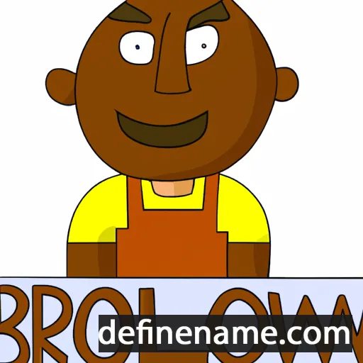 cartoon of the name Brownlow