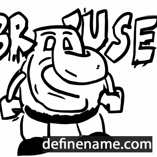 cartoon of the name Bruse