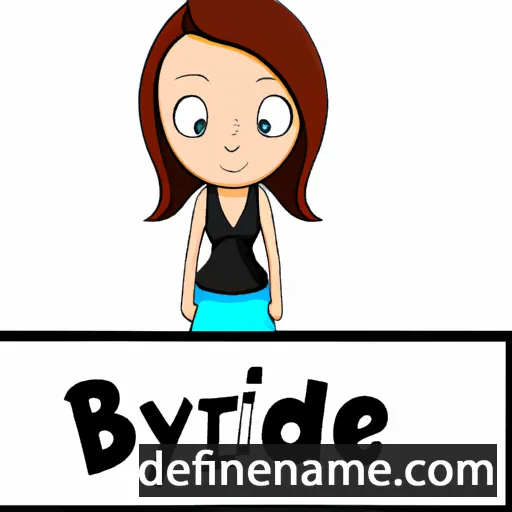 cartoon of the name Brydee