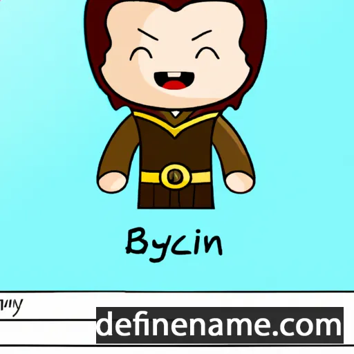 cartoon of the name Brynach