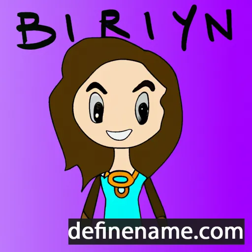 cartoon of the name Bryni