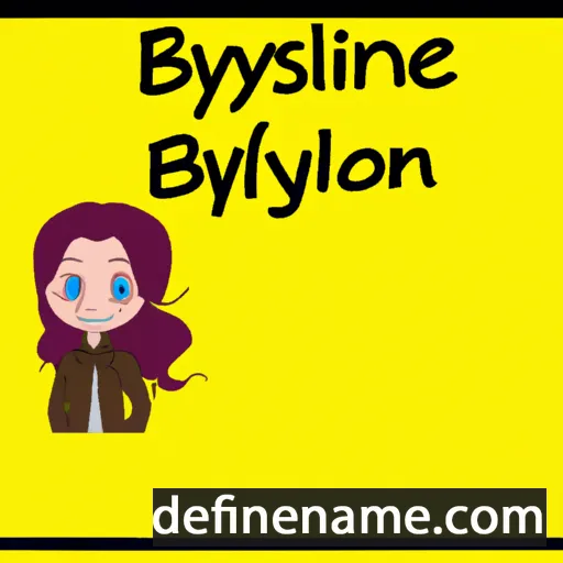 cartoon of the name Brynlyn