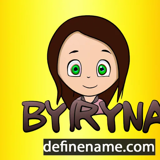 cartoon of the name Brynna