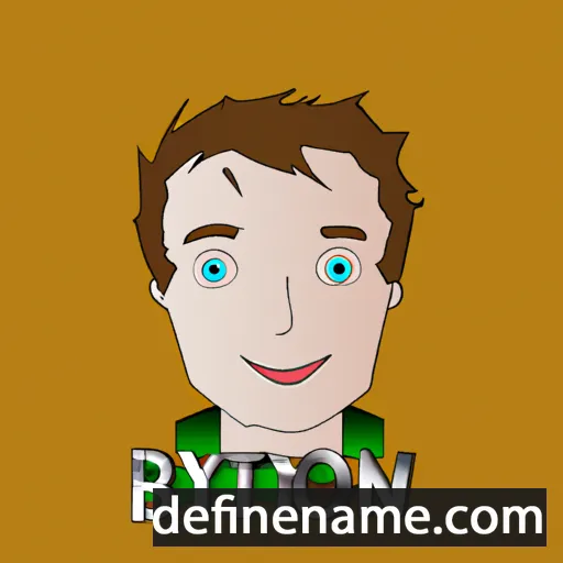 cartoon of the name Bryton