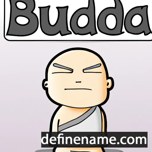 cartoon of the name Budda