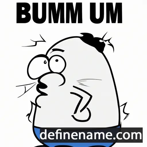 cartoon of the name Bum