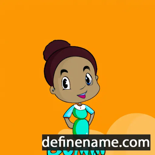 cartoon of the name Bunmi