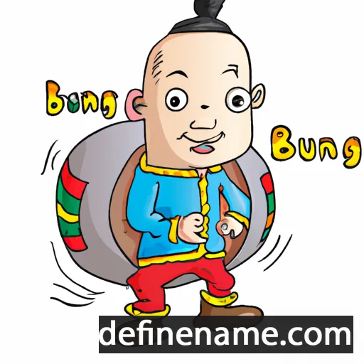 cartoon of the name Bunyong