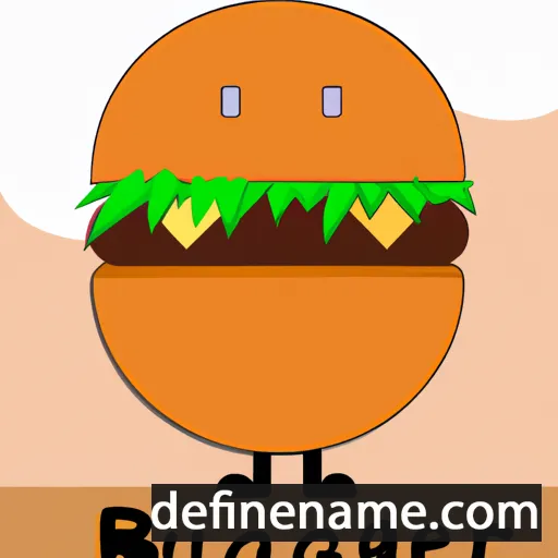 cartoon of the name Burger