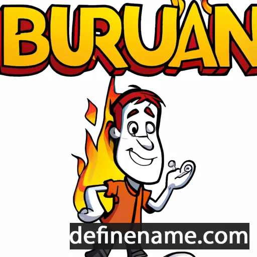 cartoon of the name Burn