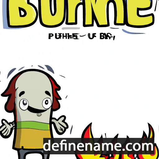 cartoon of the name Burne