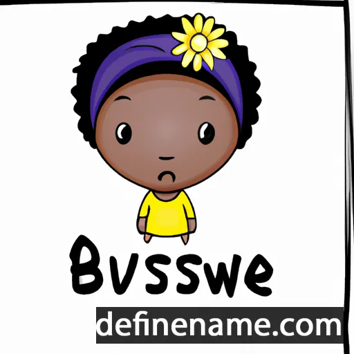 cartoon of the name Busisiwe