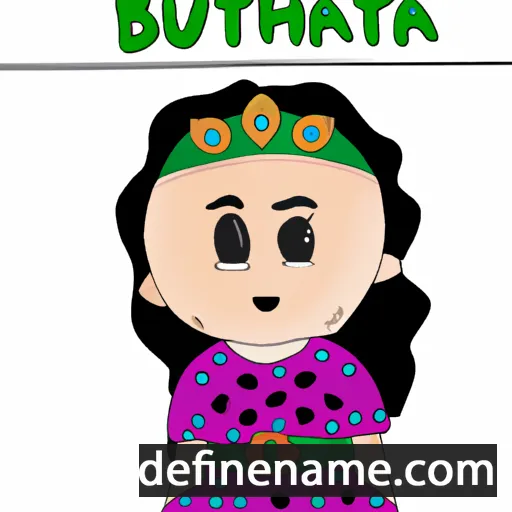 cartoon of the name Buthaina