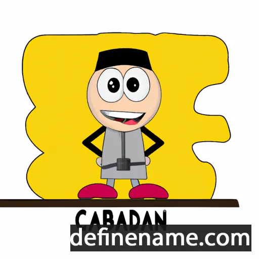 cartoon of the name Cabdiraxmaan