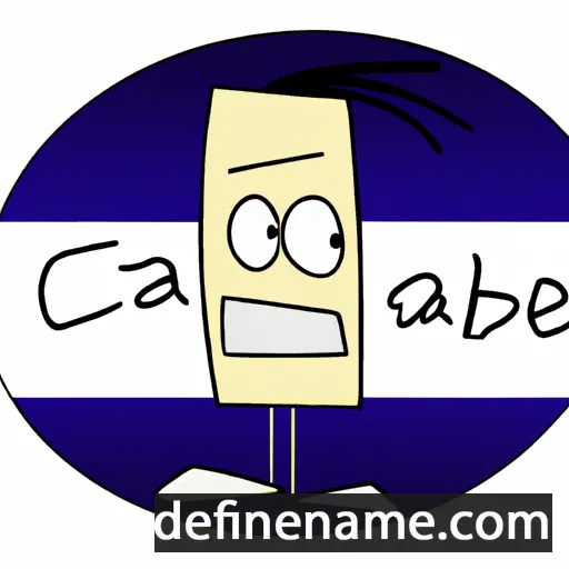 cartoon of the name Cabe