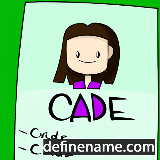 cartoon of the name Cadie