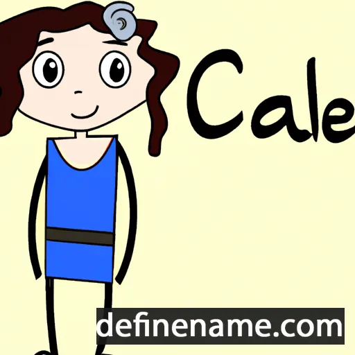 cartoon of the name Caelee