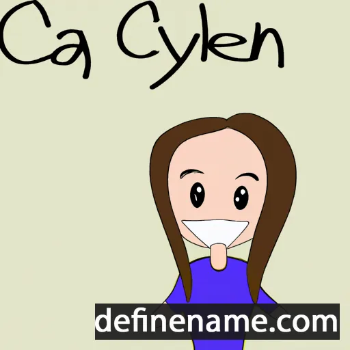 cartoon of the name Caelyn