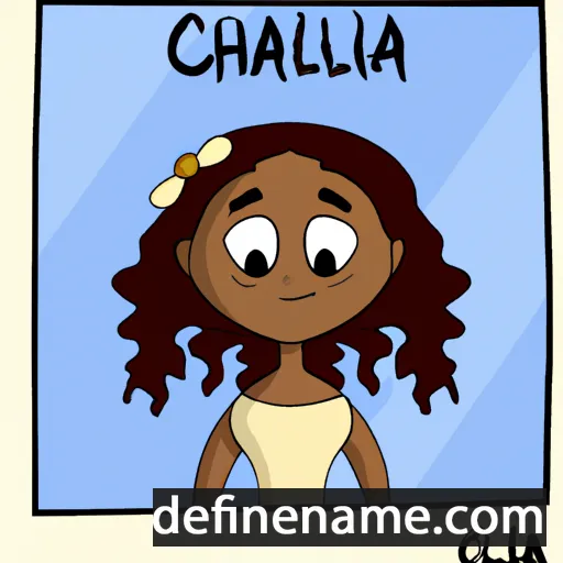 cartoon of the name Cahlia