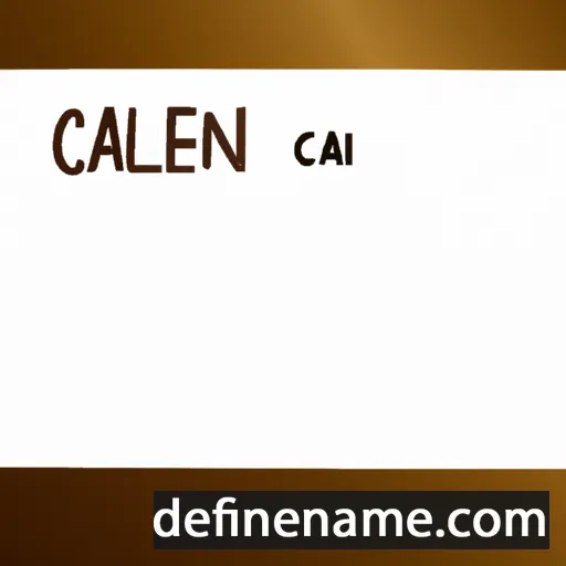 cartoon of the name Calen