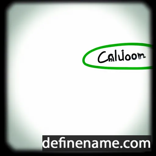 cartoon of the name Calhoun