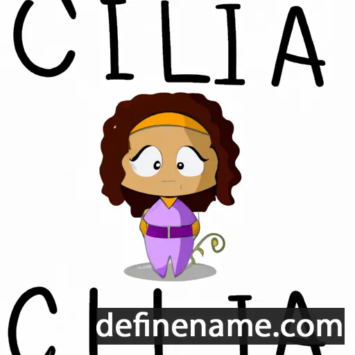 cartoon of the name Calicia