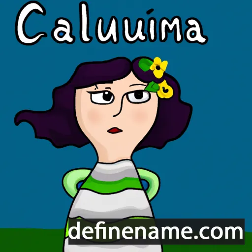 cartoon of the name Calumina