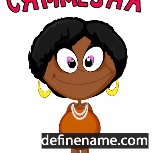 cartoon of the name Camesha