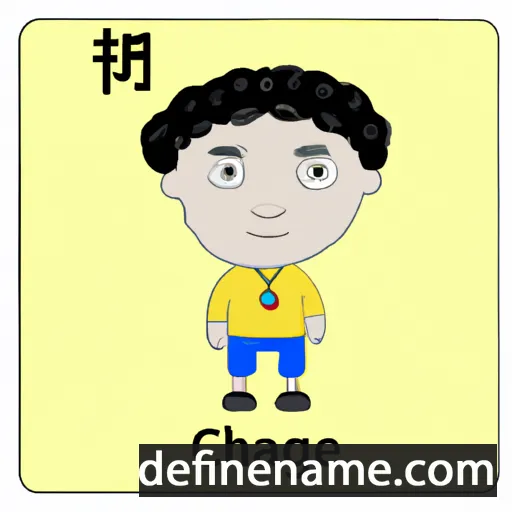 cartoon of the name Cangjie