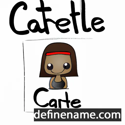 cartoon of the name Carlette