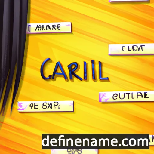 cartoon of the name Carliane