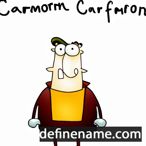 cartoon of the name Carmanor