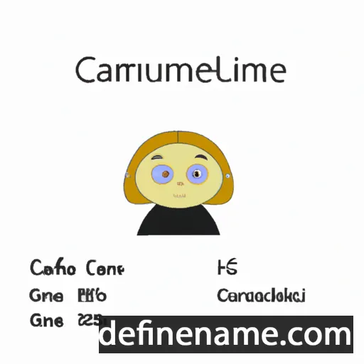 cartoon of the name Carmelina