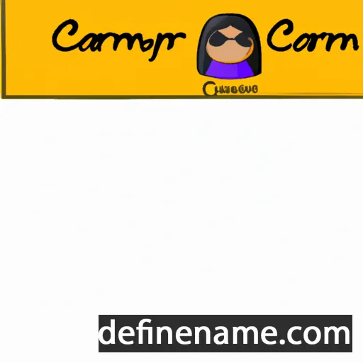 cartoon of the name Carmyn