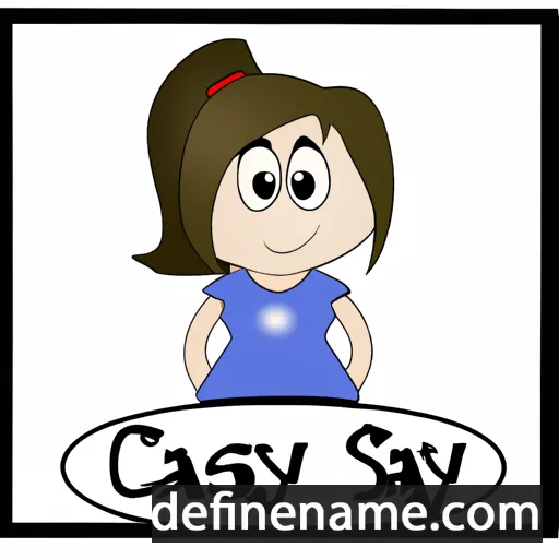 cartoon of the name Cassey