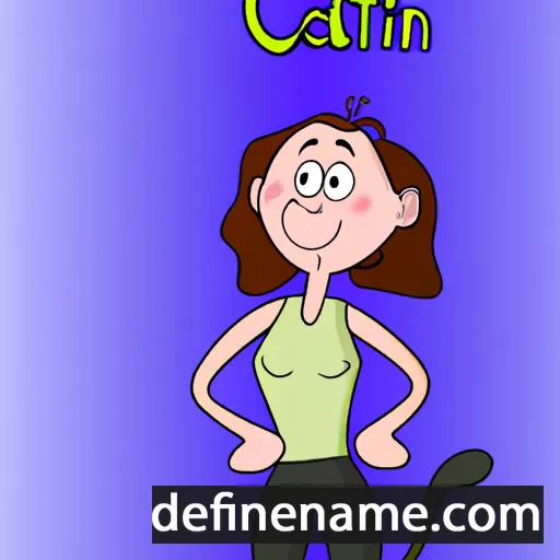 cartoon of the name Catelin