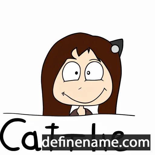 cartoon of the name Cathe