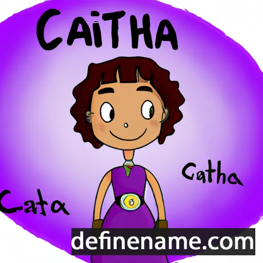 cartoon of the name Cathia