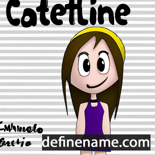 cartoon of the name Cathlene