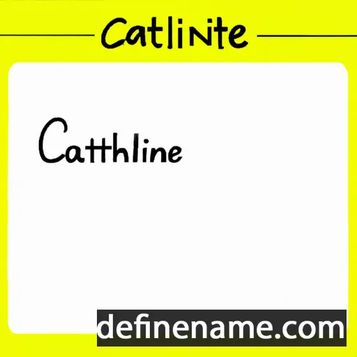 cartoon of the name Cathline