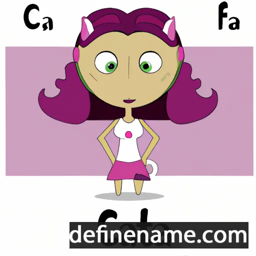 cartoon of the name Catina