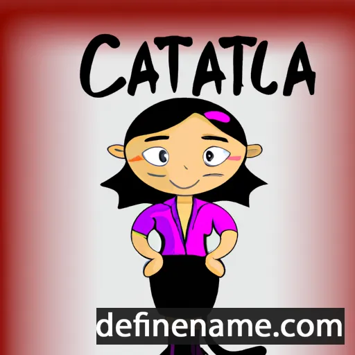 cartoon of the name Catriana