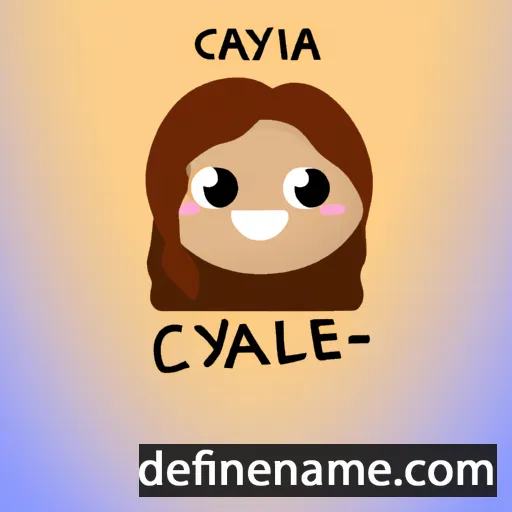 cartoon of the name Caylea