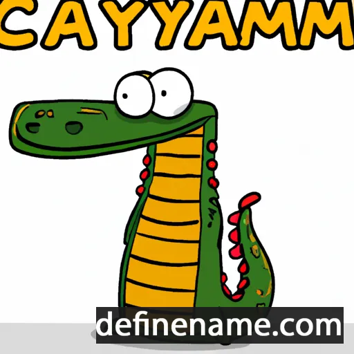 cartoon of the name Cayman