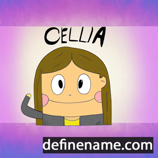 cartoon of the name Cecila