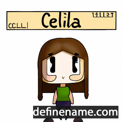 cartoon of the name Cecilía