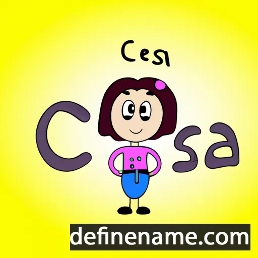 cartoon of the name Cësa