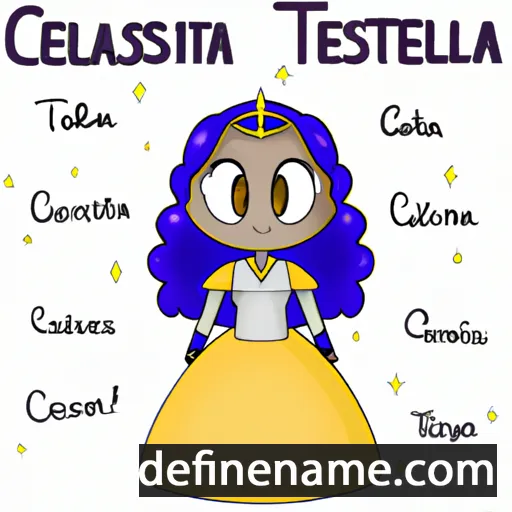 cartoon of the name Celestiana