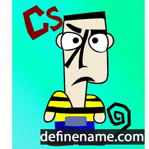 cartoon of the name Cesáreo